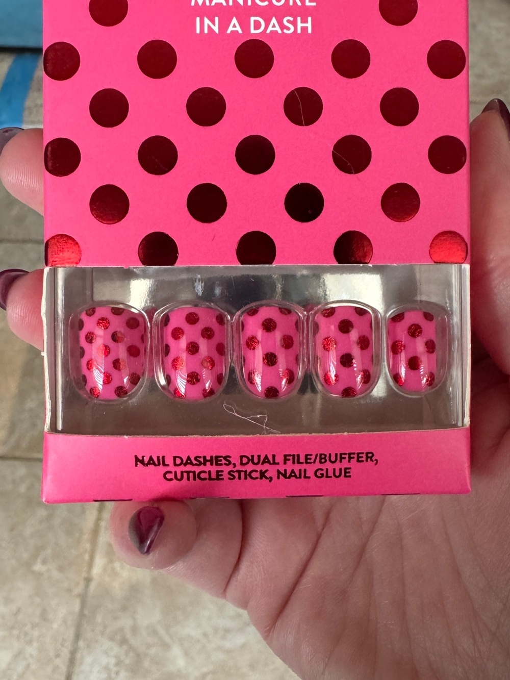NIB Red Aspen Hilda Lane Press-On Nail Dashes - Picture 4 of 8